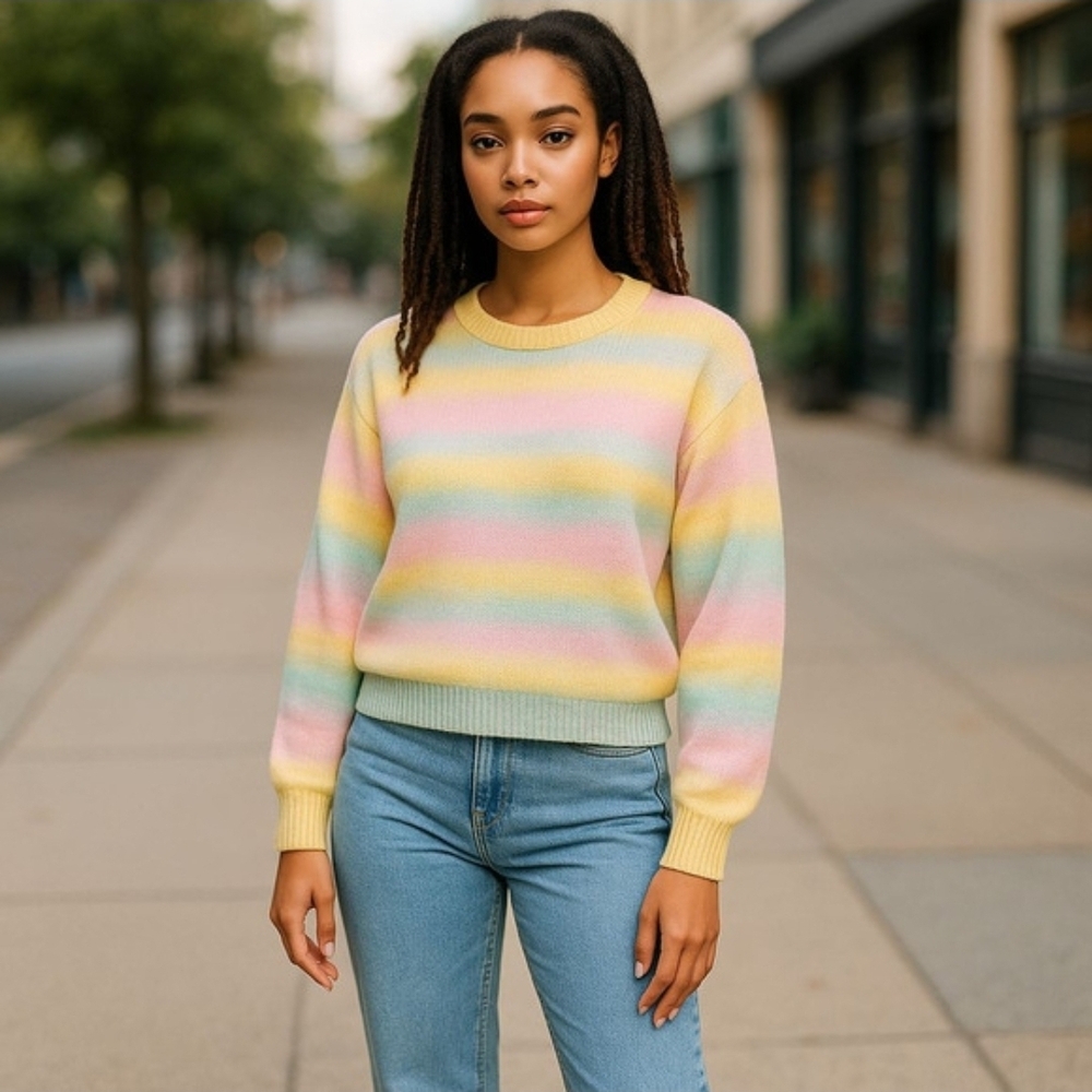 BB DAKOTA BY STEVE MADDEN Cotton Candy Ombre Sweater